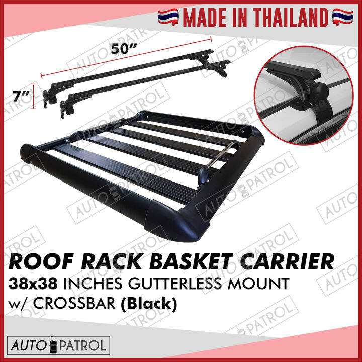 Aerorack Roof Rack Carrier Car Basket 38"x38" Black Gutterless With ...