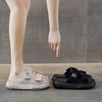 【July】 Thick-soled slippers womens outer 2023 summer new fashion all-match slipper non-slip sandals and