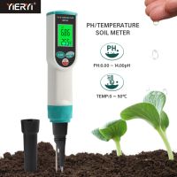 High Accuracy Soil PH Meter 0.00~14.00pH Digital Temp Acidity Soil Tester Sensor Analyzer for Outdoor Planting Garden Farmland