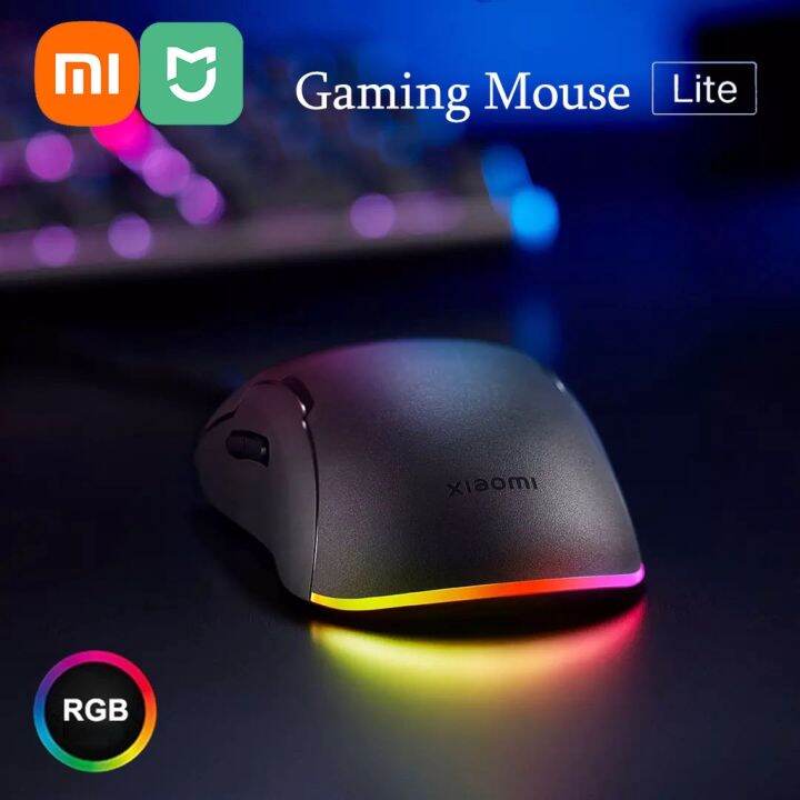 xiaomi-เมาส์เล่นเกมส์-lite-กับแสง-rgb-220-ips-400ถึง6200-dpi-ห้าเกียร์ปรับ80ล้าน-hits-ttc-micro-move-mi-เมาส์สำหรับเล่นเกมส์