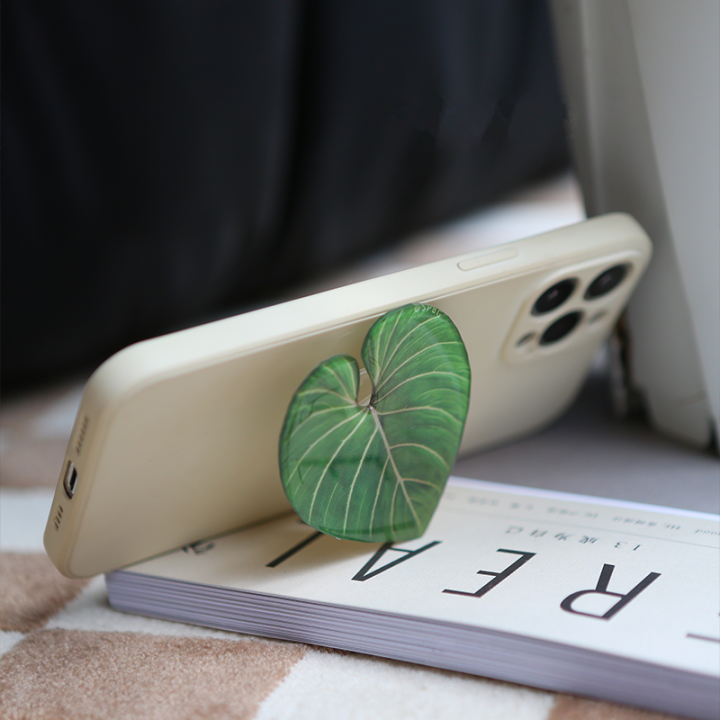 cw-unique-phone-socket-folding-stand-grip-pretty-summer-leaf-acrylic-phone-holder-for-11-12-13-pro-universal-phone-cket