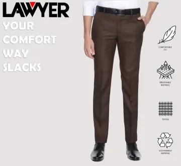 Dark Brown Slim Fit Pants for Men by GentWith.com | Worldwide Shipping