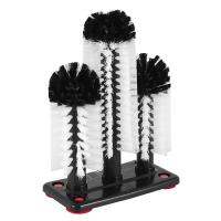 Glass Washer 3 Brush Glass Washing Brushes With Suction Base Bar Glass Cleaner For Bar,Kitchens,Red Wine Glasses,Cup