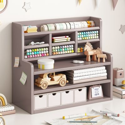 [COD] student desktop bookshelf home living room office simple multi-layer storage
