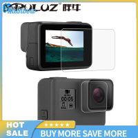 PULUZ เคสกระจกนิรภัยสำหรับ Gopro Hero 5 6 7,ฟิล์มกันรอยหน้าจอ LCD ฝาปิดเลนส์กล้อง