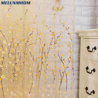 Modern Wintersweet Burnout Window Screen Curtain สำหรับห้องนั่งเล่น Tulle สำหรับหน้าต่างห้องครัวสิ่งทอเส้นด้ายผ้าม่านห้องนอนสำเร็จรูป