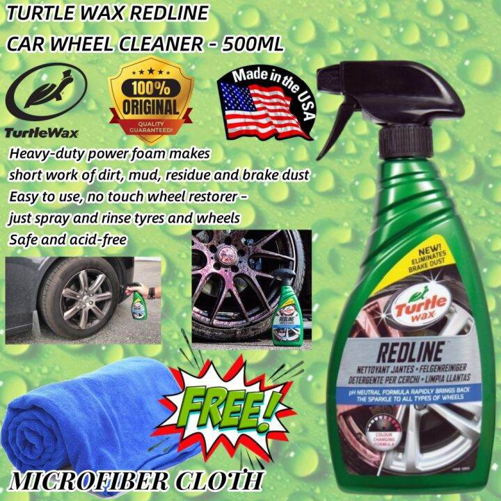 (100% ORIGINAL TURTLE WAX) Turtle Wax Redline Car Wheel Cleaner - 500ml ...