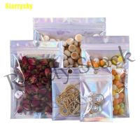 【hot sale】 ♘ B41 Starrysky✿ 10Pcs Aluminum Foil Packaging Zip Lock Bag Clear Laser Jewelry Bag Seal Pouch