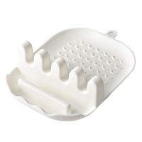 Silicone Utensil Rest With, Spoon Rest Lid Holder, Spoon Rack Cover Strainer Pad Kitchen Stand Containers