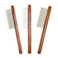 Solid Wood Finished Pet Supplies Cat And Dog Removal Floating Hair Removal Comb Row Comb Solid Wood Comb  Pet Comb Brushes  Combs