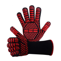 High temperature resistant barbecue gloves 500-800 ℃ for barbecue ovens and microwave ovens, heat insulation and anti-scalding