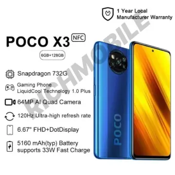 Global Version Xiaomi POCO X3 NFC Mobile Phone 6GB RAM 64GB/128GB ROM  Snapdragon 732G 64MP Quad Camera 6.67 120Hz 5160mAh Phone