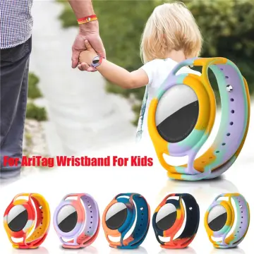 2 Pack Airtag Wristband Compatible with Apple AirTag,Soft Adjustable Airtag  Bracelet, Airtag Watch Band for Kids Toddler Baby Children Elders