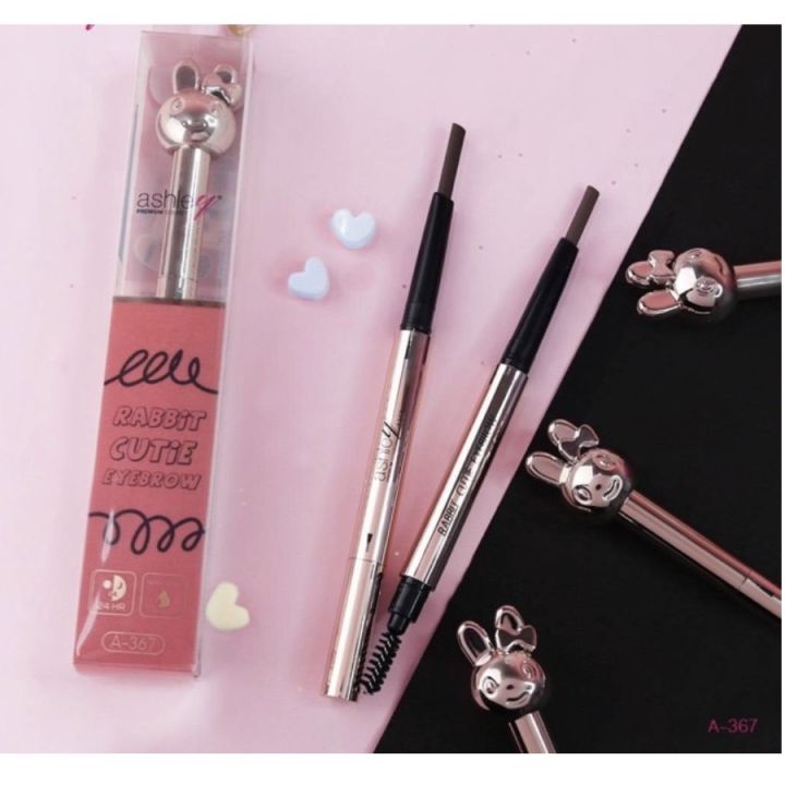 ashley-rabbit-cutie-eyebrow-ดินสอเขียนหมุนออร์โต้หัวตัด-กันน้ำ-ของแท้-พร้อมส่ง