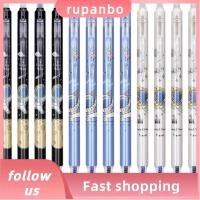 RUPANBO039392692 12ชิ้นปากกาเจลพลาสติกสีดำ0.5มม. ปากกาลูกลื่นของขวัญสุดสร้างสรรค์ปากกาสำนักงาน