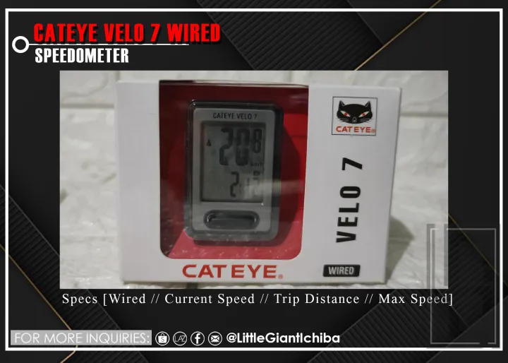 CATEYE VELO 7 Speedometer / Bike Computer / Wired / Model CCVL520