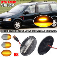 2Pcs รถแบบไดนามิก LED Side Marker ไฟแสดงสถานะ Repeater สำหรับ Opel Astra F Meriva A Corsa C B Combo C B Sintra Tigra A Vita