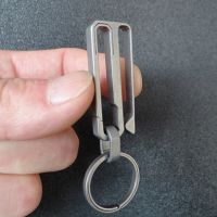 【YP】 Outdoor Titanium TC4 Keyring Padlock Keychain Men Hanging Buckle for Camping Hiking