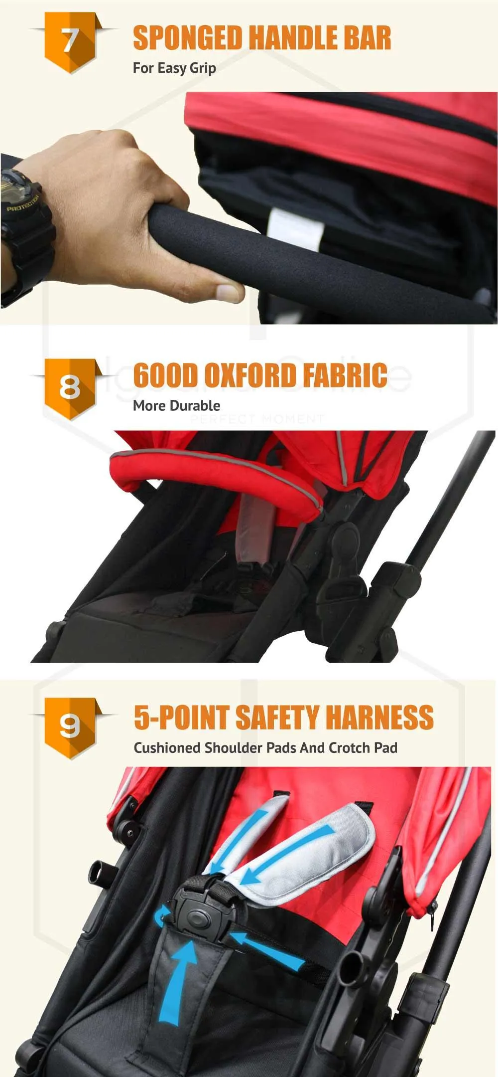 Sweet Heart Paris 2 In 1 Multifunctional Foldable Reversible And Convertible Travel System Pram Infant Toddler Baby Stroller Pushchair With Carrycot And Two Way Push Baby Cot For Sleep Bed