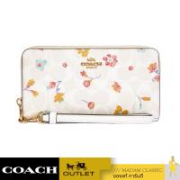 กระเป๋าสตางค์ COACH C8695 LONG ZIP AROUND WALLET IN SIGNATURE CANVAS WITH MYSTICAL FLORAL PRINT (IMCAH)