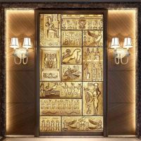 Custom mural photos high definition ancient Egyptian culture wall paper home decoration retro carving rock painting 3d wallpaper