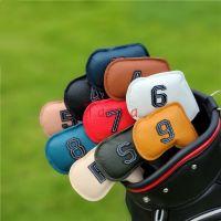 10pics/a Lot Golf Club Iron Headcover (3456789PAS) Pu Leather for Iron Head Protection Cover Sports Golf Club Accessories Equipment Free Shipping