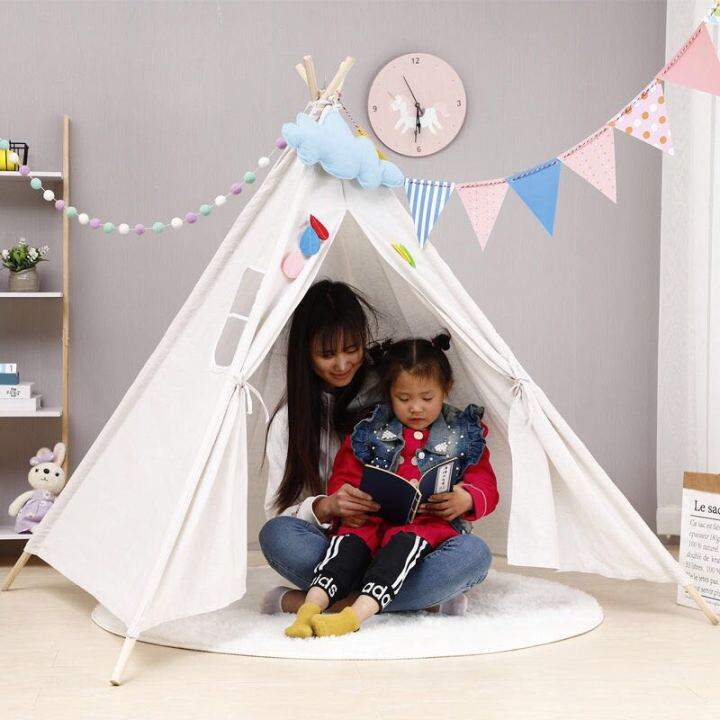 indoor-playhouse-toy-teepee-play-tent-for-kids-toddlers-with-carry-case-foldable-childrens-playhouse