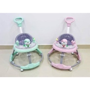 Xe tròn tập đi có tay đẩy, nhạc, đồ chơi - KAWAII BABY