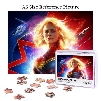 Captain Marvel Brie Larson Wooden Jigsaw Puzzle 500 Pieces Educational Toy Painting Art Decor Decompression toys 500pcs