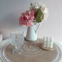 【CC】 Mandala Round Placemat Boho Woven Macrame Tassels Table Cup Plate Coaster