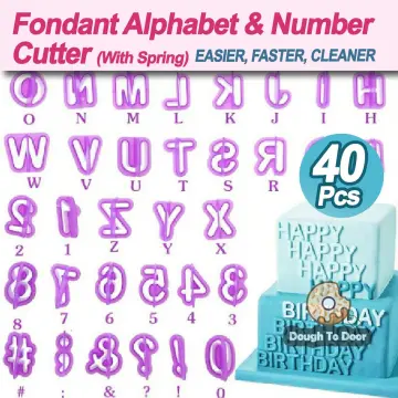 40 Pcs Alphabet Letter Number Fondant Cake Biscuit