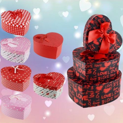 กล่องของขวัญรูปหัวใจ-กล่องของขวัญน่ารัก-กล่องของขวัญ-กล่องใส่ของขวัญแต่งงาน-กล่องเก็บของรูปหัวใจ-คละลาย