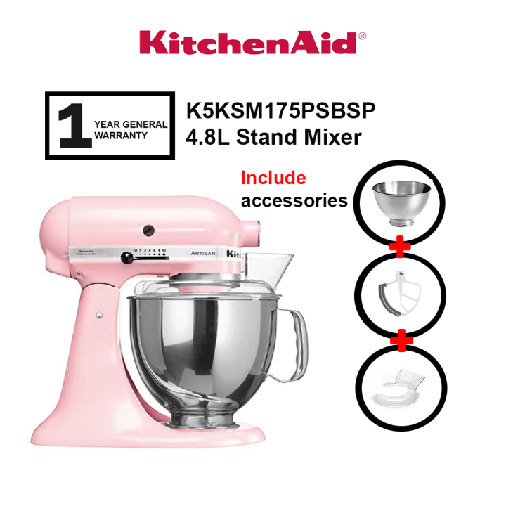 Kitchenaid Stand Mixer 5KSM175PSBSP Artisan 4.8L Cake Mixer (Silk Pink
