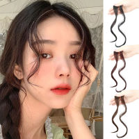 LFOUR Korean Natural Synthetic Blend Wig piece French Clip In Hair Extensions Hair Side Fringe Hairpiece Fake Hair Bangs