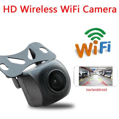 ℡✿ Wireless WIFI Fisheye Lens CVBS Car Camera HD Starlight Night Vision IP68 Waterproof 170° Wide Angle HD Color Reversing Image
