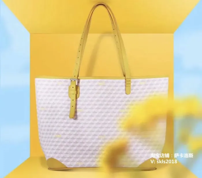 France faure le page handmade fish scales classic tote bag beach bag  shopping bag yellow powder