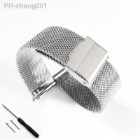 Milanese Watchband 10mm 12mm 14mm 16mm 18mm 20mm 22mm Universal 304 Stainless Steel Metal Watch Band Strap Bracelet Silver