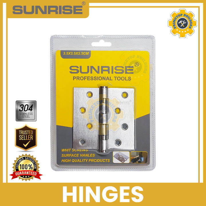SUNRISE Stainless Hinges Heavy Duty SUS304 3x3, 3.5x3.5 / Loosepin