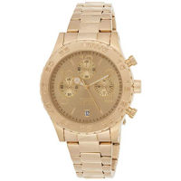 Invicta Womens II Collection Chronograph 18k Gold Silver Toned Stainless Steel Watch