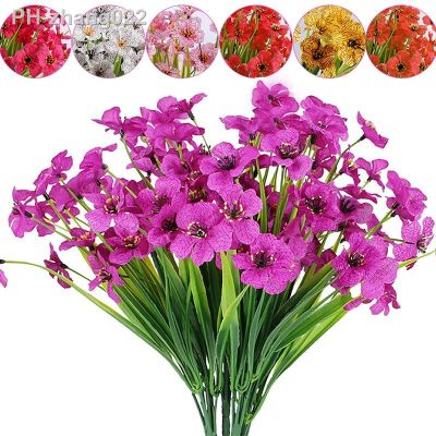 Outdoor Fake Flowers UV Resistant Plants For Indoor Outside Hanging Plants Garden Porch Window Box Home Decor Artificial Flower