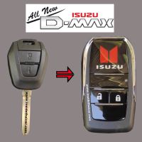 NP กรอบกุญแจพับ DMAX, Mu7, All new Dmax  โลโก้หน้า-หลัง + แบตแท้ อะไหล่รถยนต์ ของแต่งรถยนต์