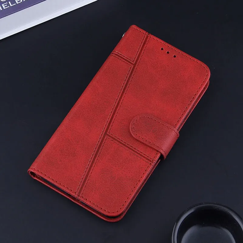 Redmi 12C Funda For Xiaomi Redmi 12C Case Geometric Wallet Card Slots Phone  Case on For Xiomi Xiaomi Redmi12C 12 C Book Cover