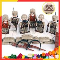 6PCS เลโก้ SWAT กองทัพทหาร WW2 Minifigures ของเล่นชุดอาคารของเล่นเลโก้บล็อกอาคารกองทัพโซเวียตการต่อสู้ของมอสโกทหารแห่งชาติรัสเซียสร้างอิฐสำหรับเด็กก่อนวัยเรียนอายุ 3+ ของเล่นเด็กใช้ได้กับทุกยี่ห้อ