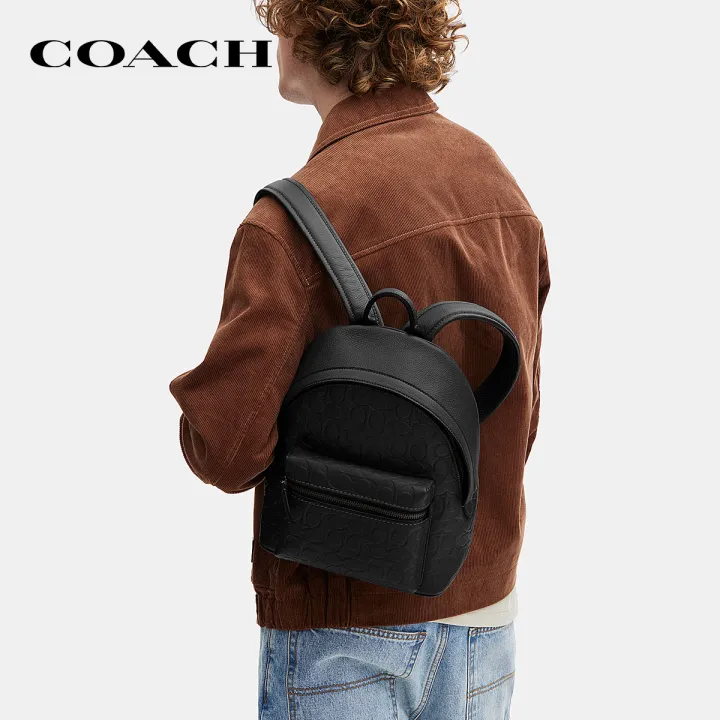 coach-กระเป๋าเป้ผู้ชายรุ่น-charter-backpack-24-in-signature-leather-สีดำ-ch762-blk
