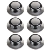 6Pc Cover Handles Stainless Steel Creative Bakelite Practical Pan Lid Accessory Pan Cover Knobs Pot Lid Handles for Home Kitchen