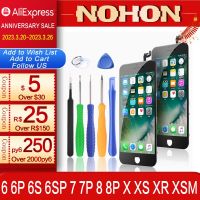 NOHON จอแสดงผล LCD สำหรับ Iphone 6 6S 7 8 Plus X XR XS MAX อะไหล่สัมผัสทำให้เป็นดิจิทัลประกอบ3มิติโทรศัพท์มือถือ Lcds