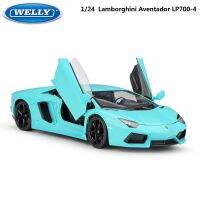 โมเดลรถ1:24 Aventador LP700-4รถแข่งรถสปอร์ตรถของเล่นโลหะโลหะสำหรับสะสมของขวัญสำหรับเด็ก