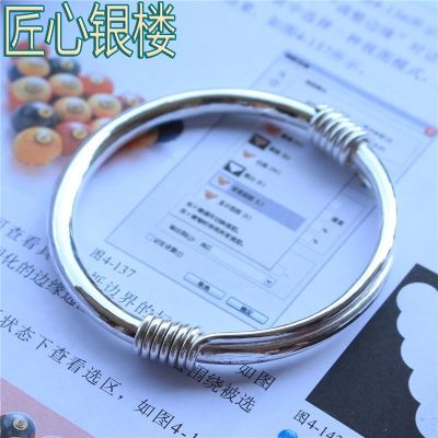 The new silver bracelet S999 foot female sterling sent mother girlfriend push pull open mouth ornaments