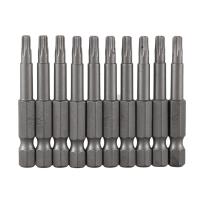 6.3mm Hexagon Shank 4mm T20 Magnetic Tip Torx Screwdriver Bits 10 Pcs