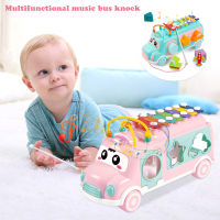 Musical Bus Toy Baby for 12+ Months Piano Bus Toys Musical Development Push Infant Bus Toy Christmas Gift